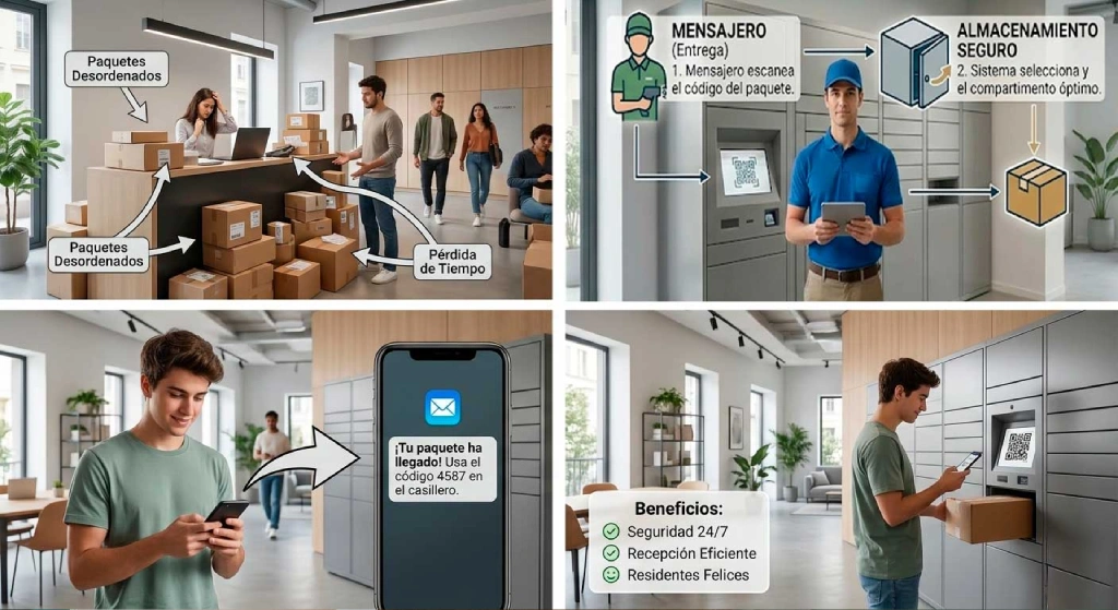paqueteria se acumula en recepcion de coliving